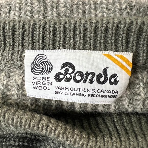 Vintage Fair Isle 100% Wool Chunky Oversized Sweater Scandinavian Nordic Ski - Picture 5 of 8